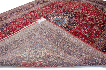 Vintage Handmade Oriental Rug Classic Floral Wool