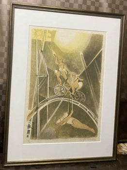 Camille Hilaire - The Circus Signed Original Lithograph Print Ed80 Framed