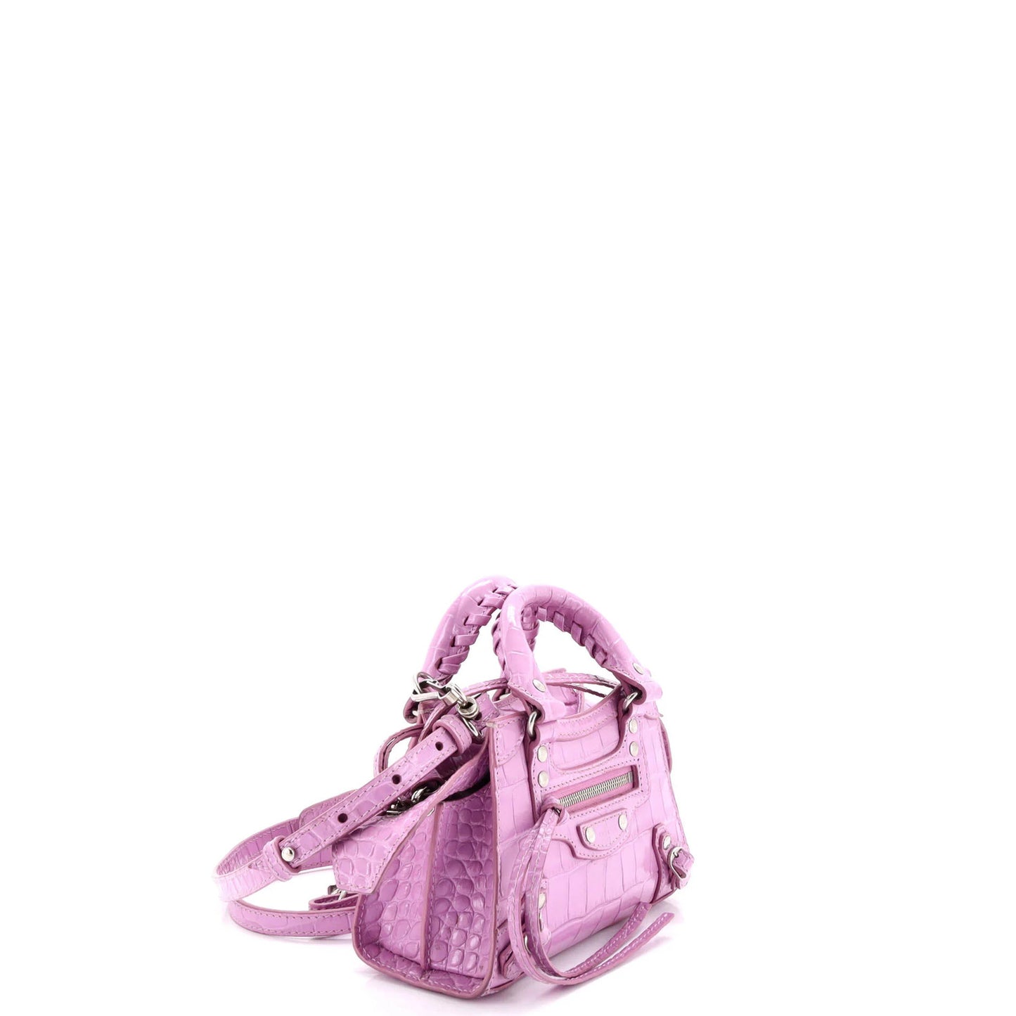 Balenciaga Neo Classic City Bag Crocodile Embossed Leather Nano