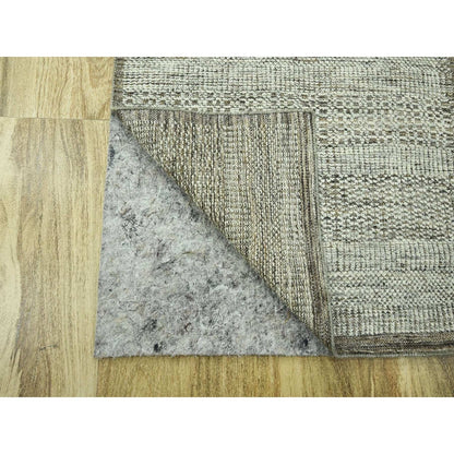2'7"X10' Brown Hand Knotted Rug Wool Oxidized Grass Design Runner Oriental