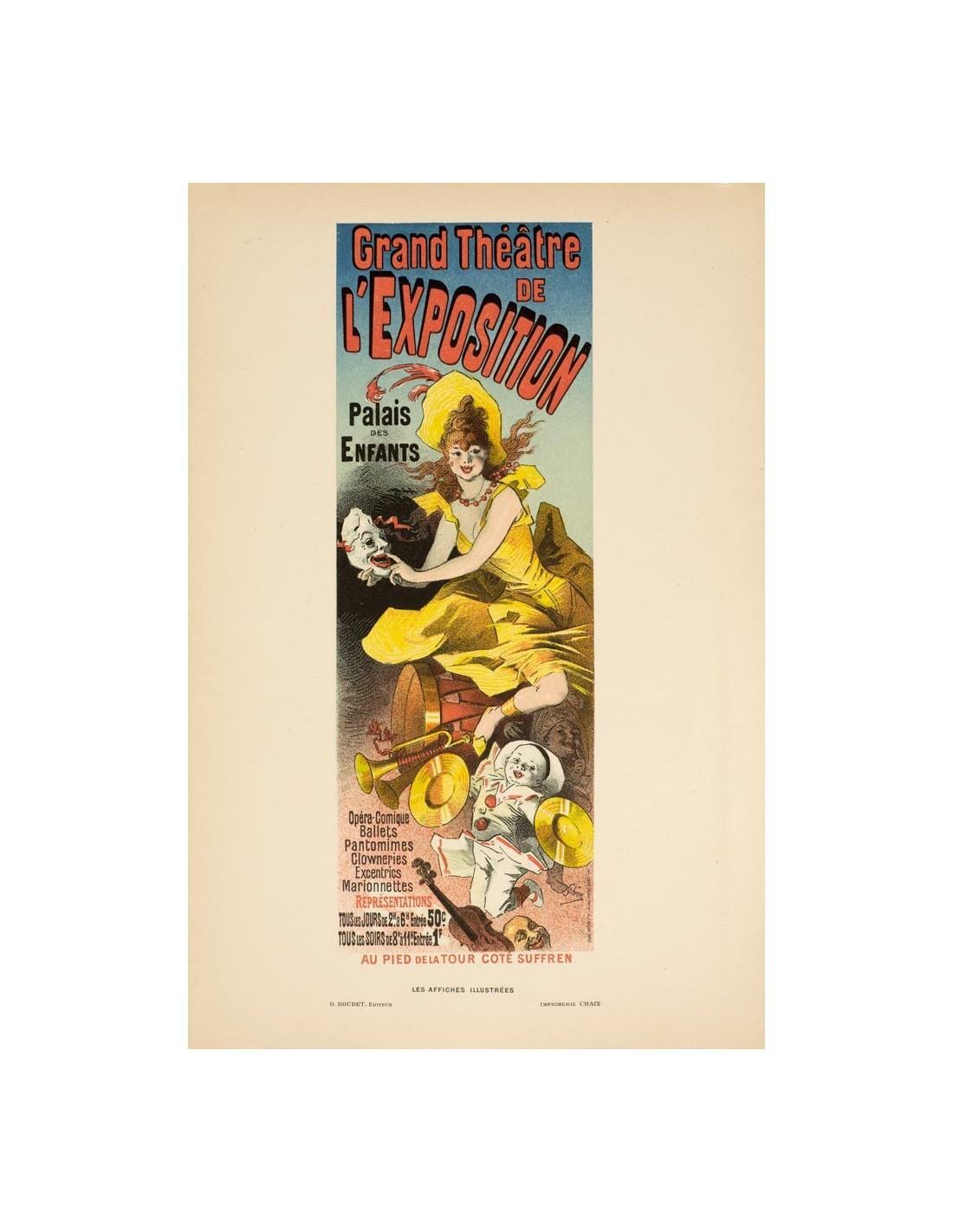 Cheret For Affiches Illustrees 1896 Original Vintage Poster Grand Theatre By