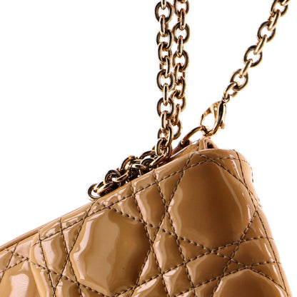 Christian Dior New Lock Pouch Cannage Quilt Patent Mini