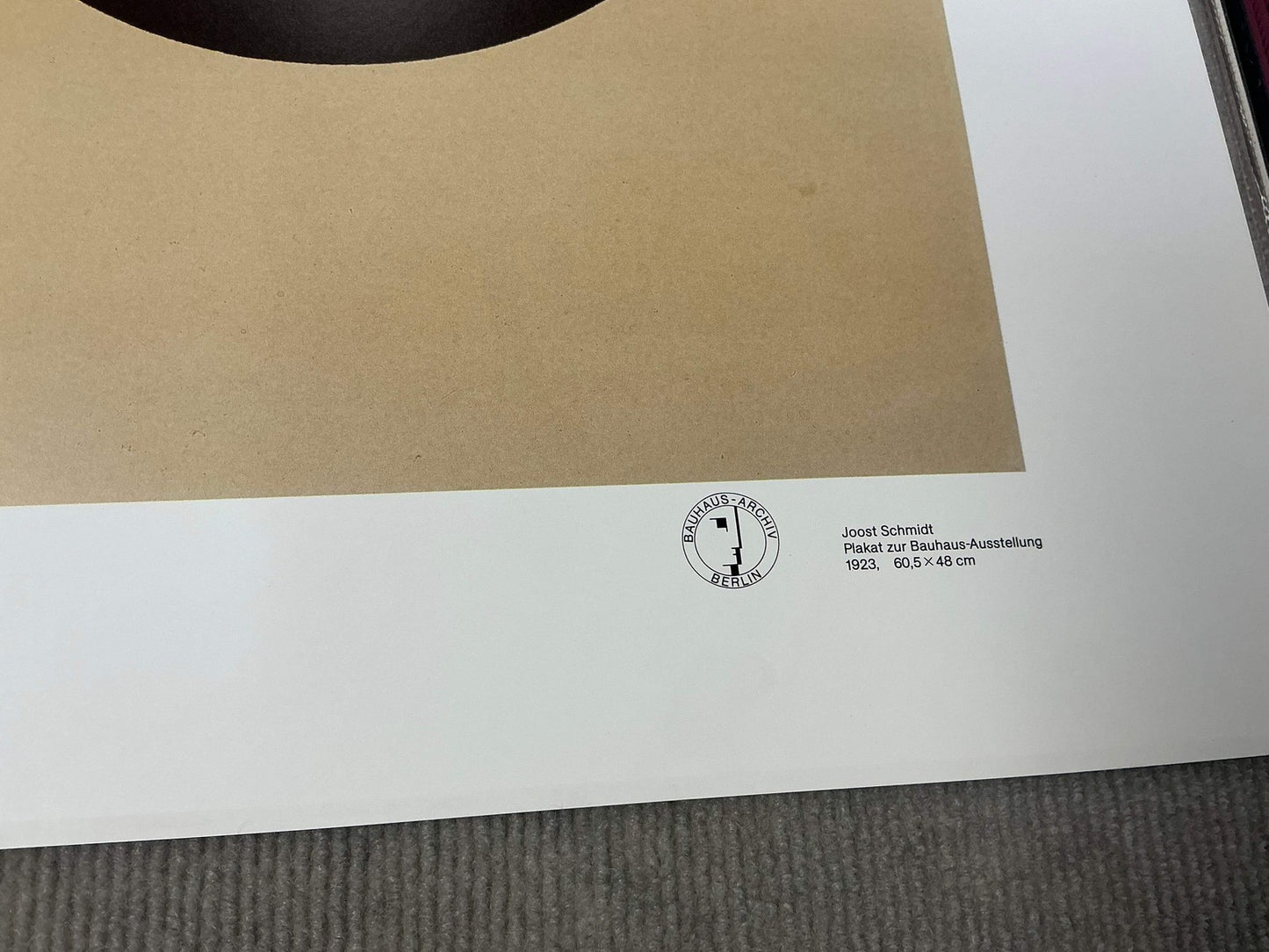 Nouve JOOST SCHMIDT Bauhaus Exhibition 35.5" x 27.75" Offset Lithograph 1995 Art