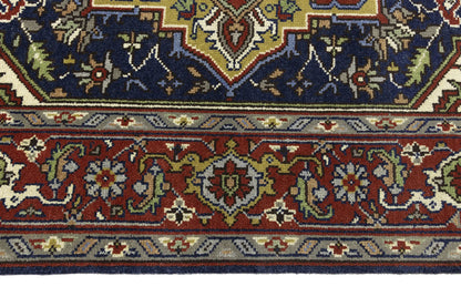 Geometric Heriz Serapi Oriental Rug Dining Room