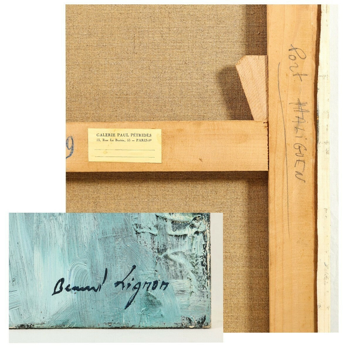 Bernard Lignon (French) Original Painting Oil On Canvas Signed Framed - Port