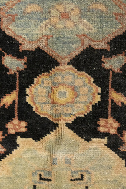Distressed Ziegler Tribal Floral Rug Hand-Knotted