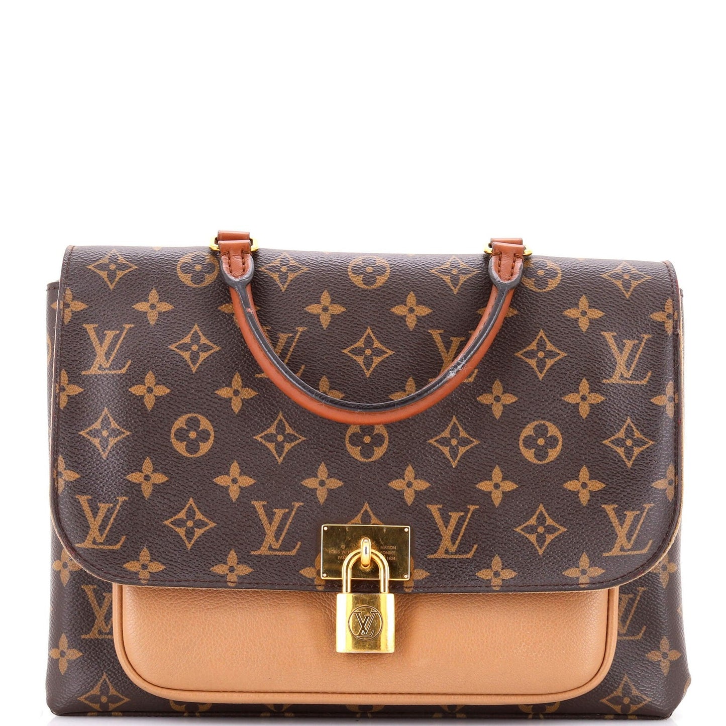 Louis Vuitton Marignan Handbag Monogram Canvas With Leather