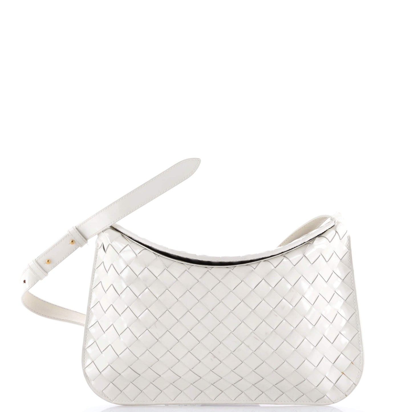 Bottega Veneta Cradle Fold Over Shoulder Bag Intrecciato Leather