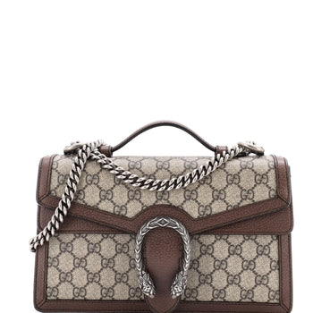 Gucci Dionysus Top Handle Chain Bag Gg Coated Canvas Small