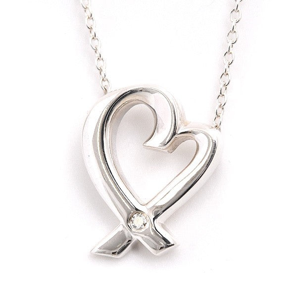 Tiffany & Co. Loving Heart Pendant By Paloma Picasso 1P Diamond Sv925