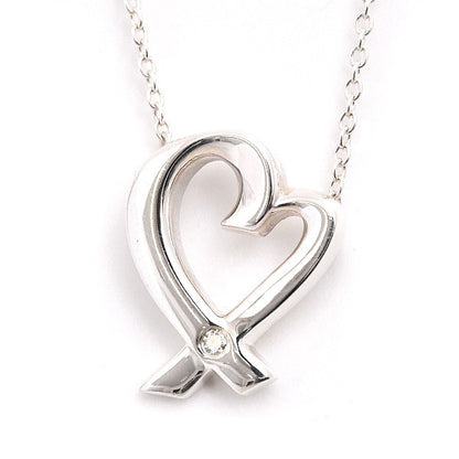 Tiffany & Co. Loving Heart Pendant By Paloma Picasso 1P Diamond Sv925