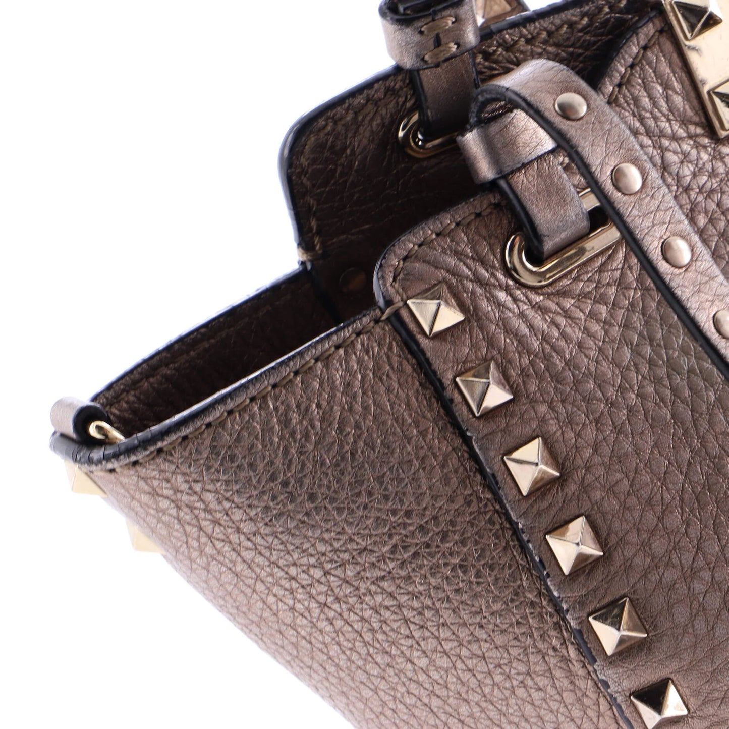 Valentino Garavani Rockstud Tote Pebbled Leather Medium