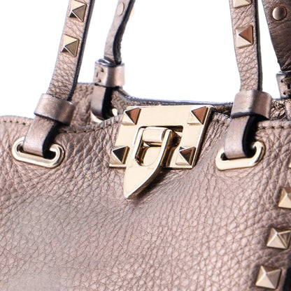 Valentino Garavani Rockstud Tote Pebbled Leather Medium