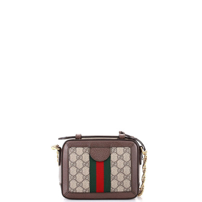 Gucci Ophidia Zip Around Camera Bag Gg Coated Canvas Mini