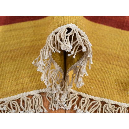 9'1"X12'6" Ivory Hand Woven Flat Weave Durie Kilim 100% Wool Rug