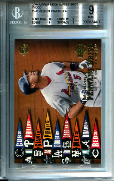(Beckett) Albert Pujols 2004 Upper Deck Sweet Spot Unsigned Card #85/ 99