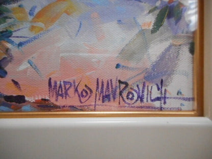 Marko Mavrovich Original Painting Oil On Canvas Signed Framed American Art