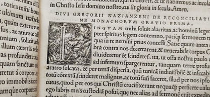 1531-1534 Froben Gregorius Nazianzen Orationes & Irenaeus Erasmus Editio Vellum