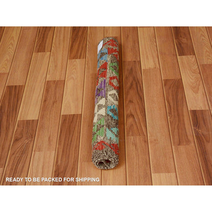 2'9"X4' Colorful Reversible Afghan Kilim Flat Weave Wool Hand Woven Rug