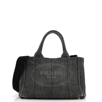 Prada Canapa Convertible Tote Denim Mini