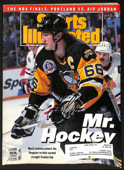 Mario Lemieux Hof Signed 6/8/1992 Sports