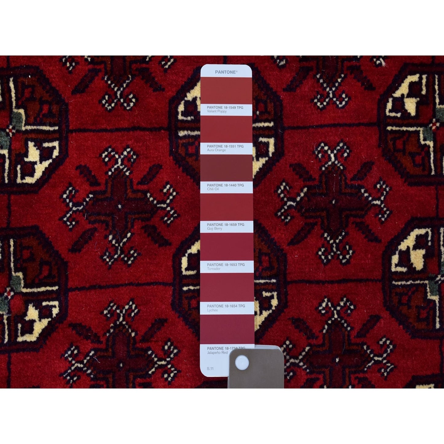 2'7"X3'10" Red Hand Knotted Afghan Khamyab Soft Organic Wool Rug