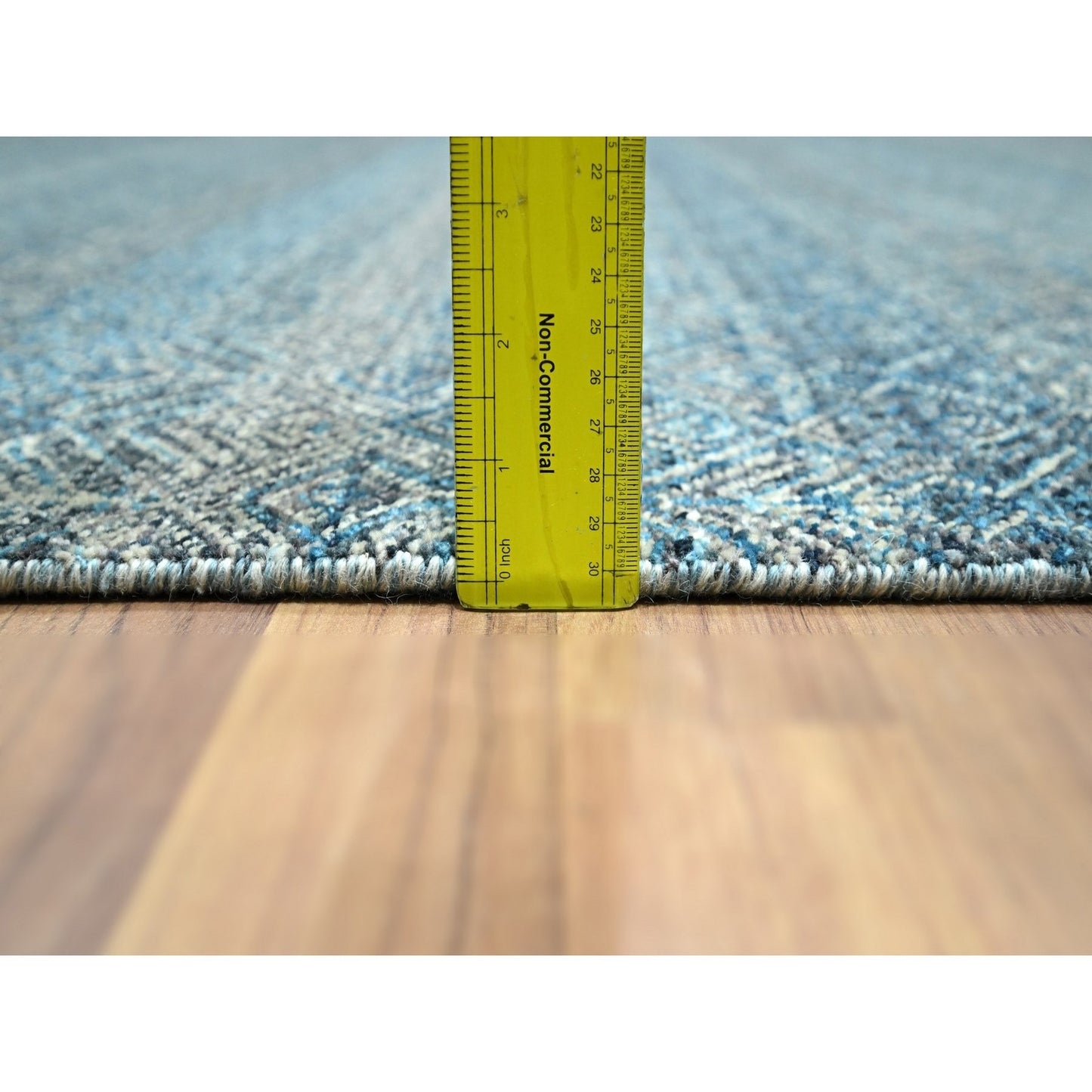 8'3"X10'1" Blue Kohinoor Herat All Over Design Hand Knotted Soft Wool Rug