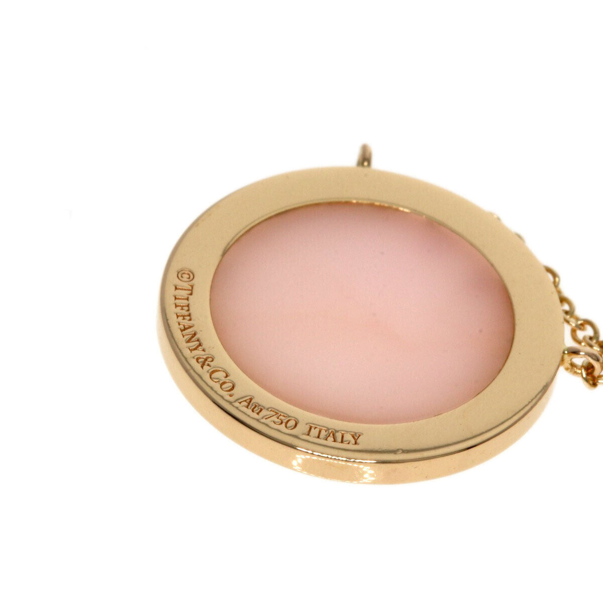 TIFFANY&Co.   Necklace T TWO Diamond Pink Opal