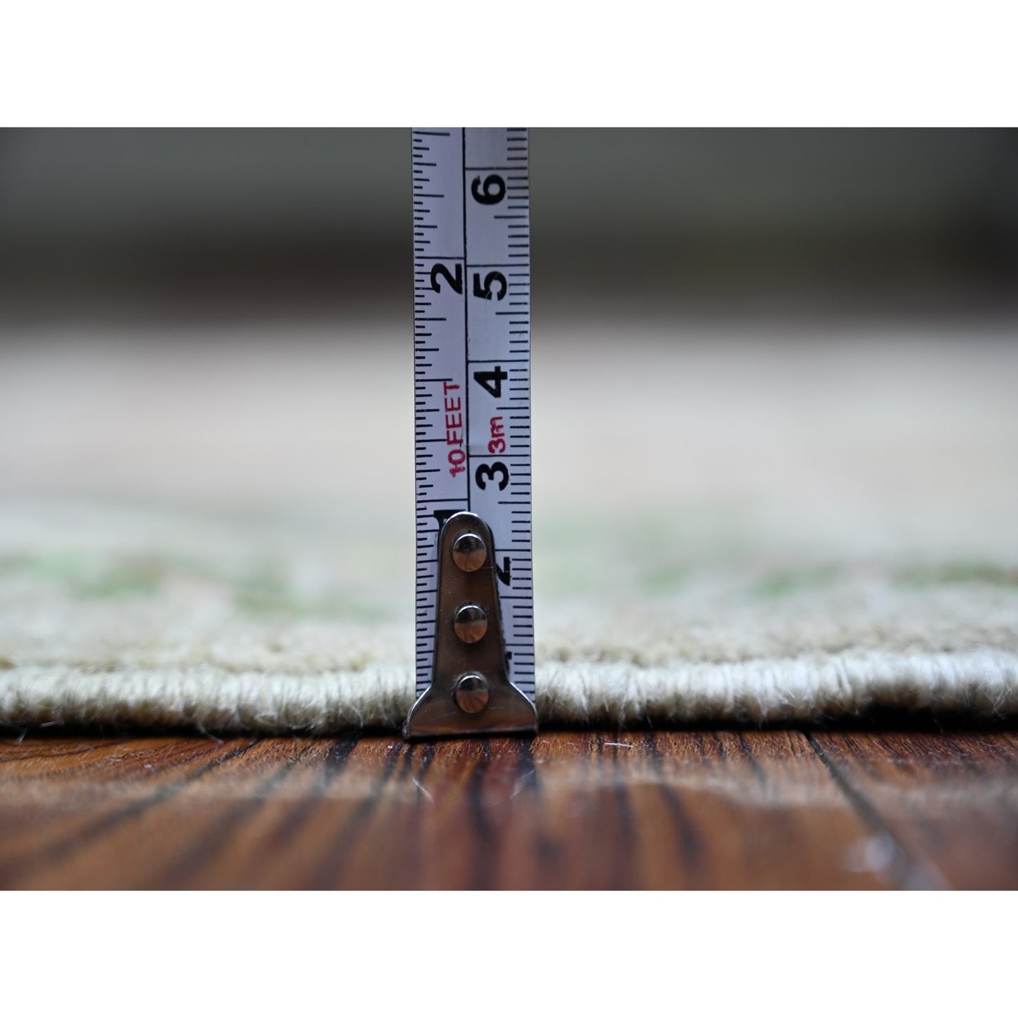 3'4"X4'10' Laurel Green Afghan Peshawar Wool Hand Knotted Oriental Rug