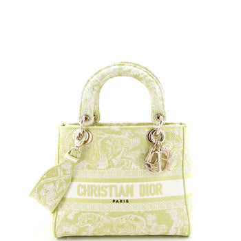 Christian Dior Toile De Jouy Lady D-Lite Bag Embroidered Canvas