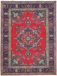 Vintage Handmade Oriental Rug Classic Floral Design Living Room Carpet 7X10 Ft