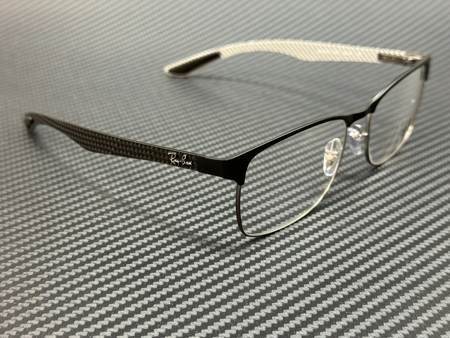 RAY BAN RX8416 2916 Matte Black on Gunmetal Square 55 mm Unisex Eyeglasses