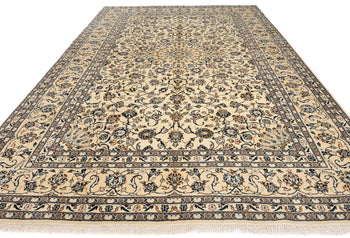 Large 9X13 Handmade Vintage Oriental Rug Floral Medallion