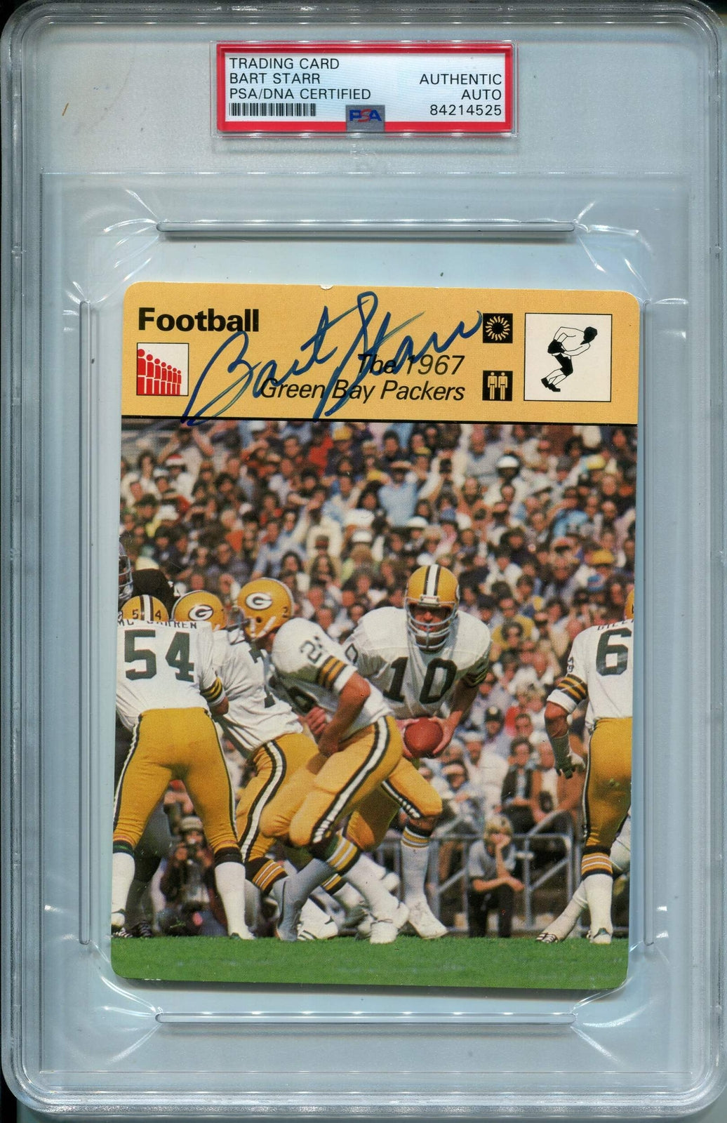 Bart Starr Autographed 1977 Sportscaster Card (Psa)