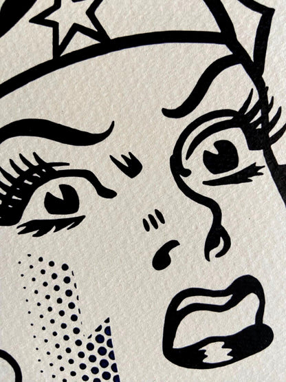 Roy Lichtenstein 'Wonder Woman' Lithograph Signed Numbered Coa