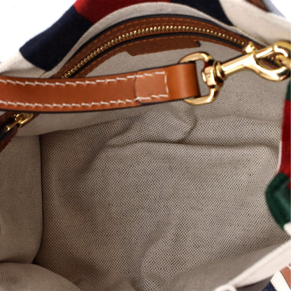 Gucci Interlocking G Web Tote Canvas Mini