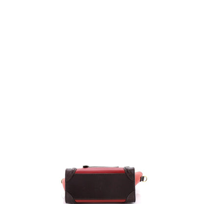 Nano Celine Tricolor Luggage Bag Leather