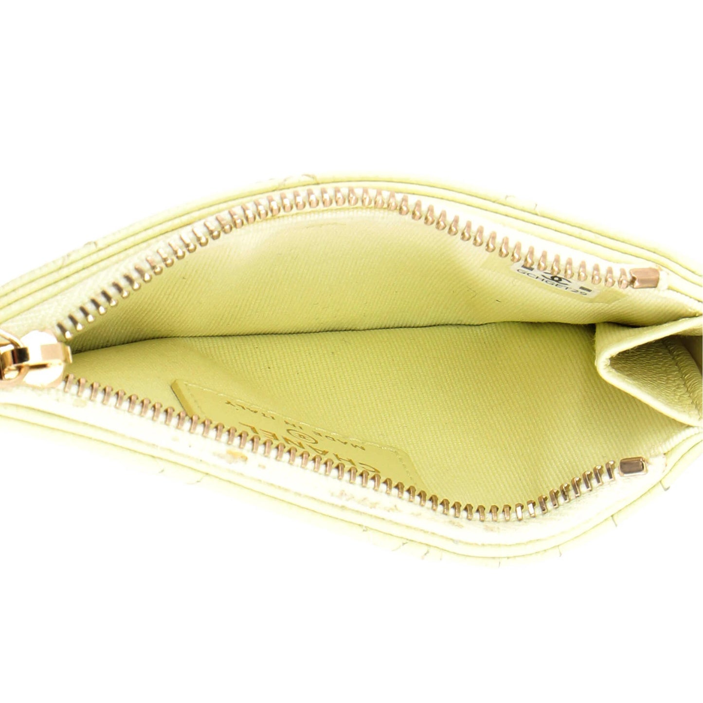 Chanel Flap Zip Card Holder Quilted Caviar