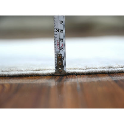 2'6"X11'7" Gray White Wash Peshawar Hand Knotted 100% Wool Runner Rug