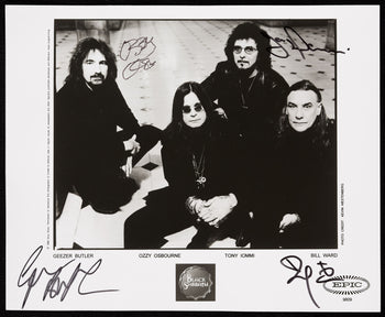 Black Sabbath Group-Ozzy Osbourne + 3 Autographed