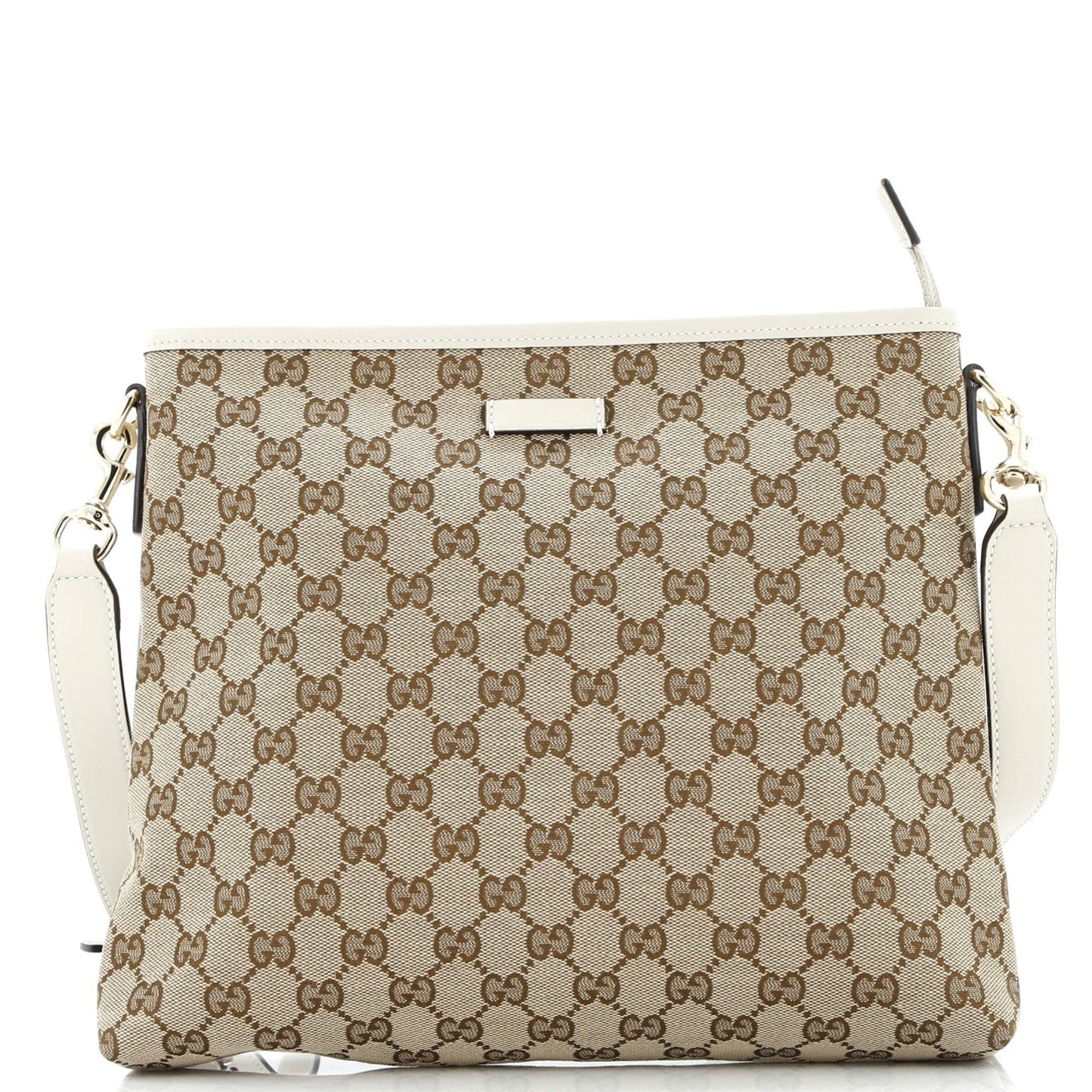 Gucci Flat Messenger Bag Gg Canvas Medium