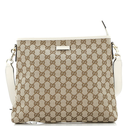 Gucci Flat Messenger Bag Gg Canvas Medium