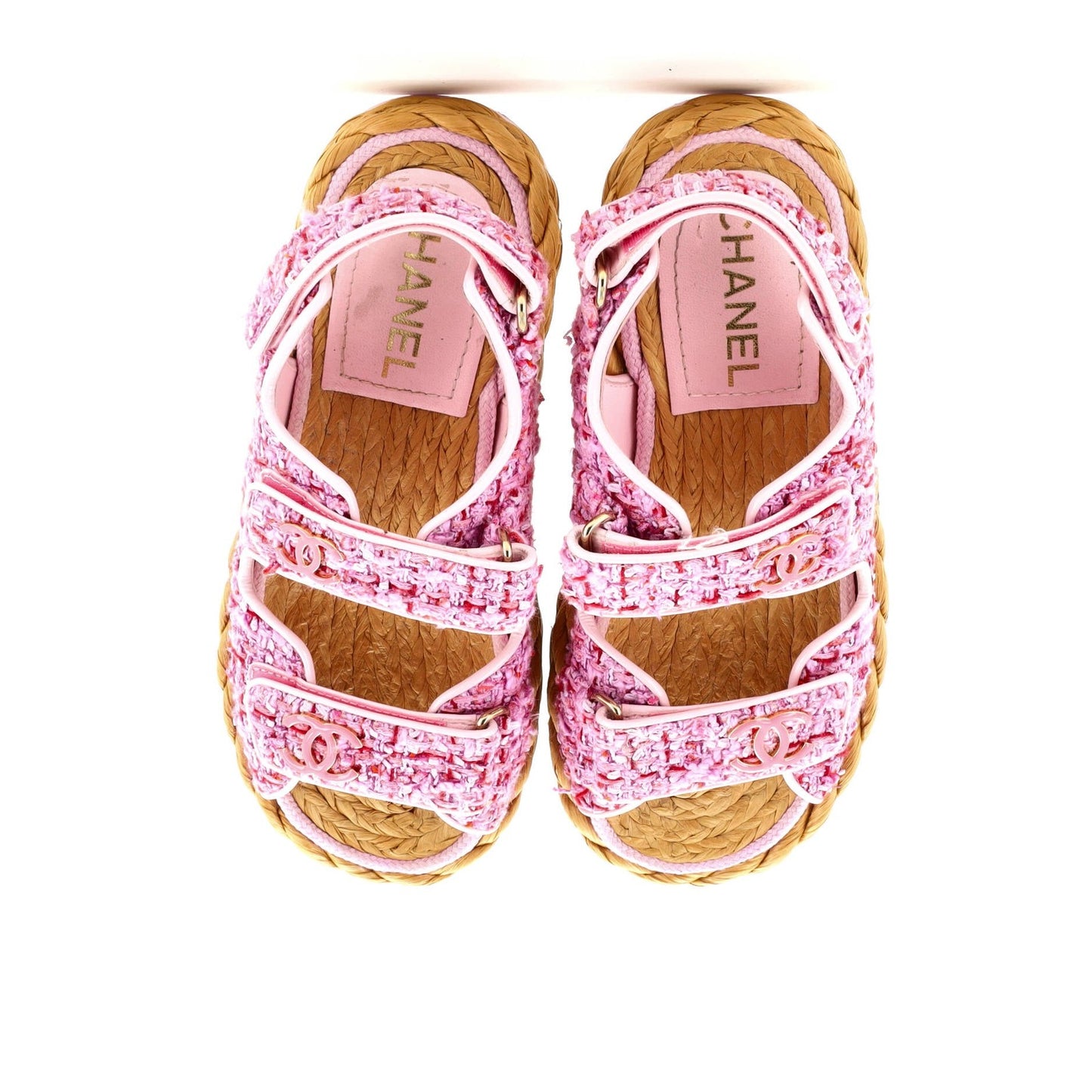 Chanel Women'S Espadrille Dad Sandals Tweed