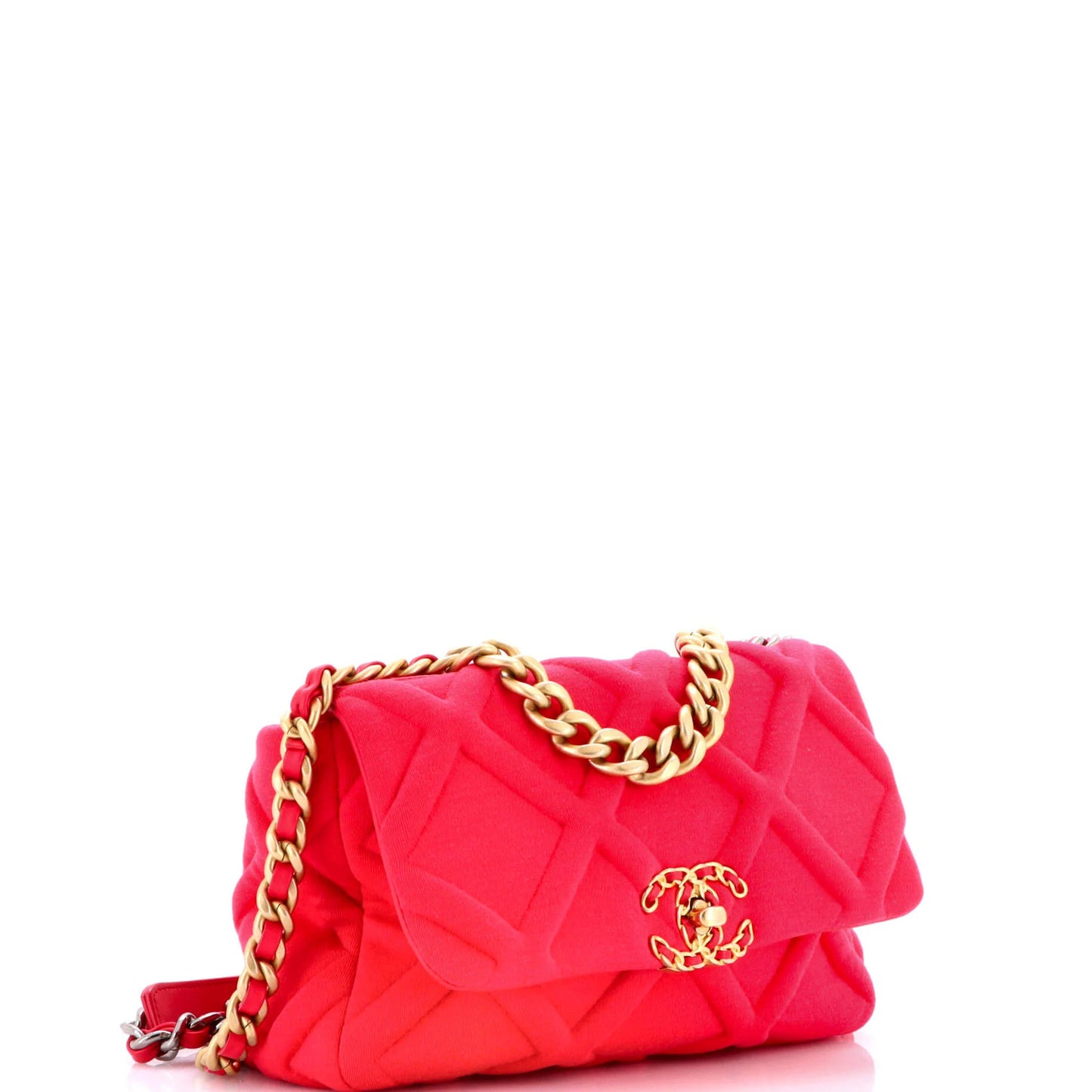 Chanel 19 Flap Bag Quilted Jersey Medium