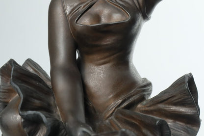 Maillard "Colombina" French Bronze Sculpture Dancer With Roses 40.8Cm Signed Box