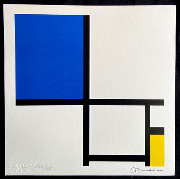 Piet Mondrian Lithograph Coa Numbered Certified