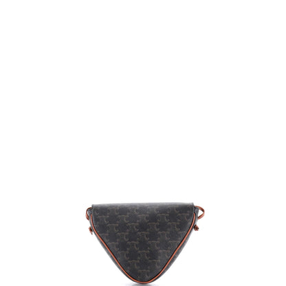 Celine Triangle Crossbody Bag Triomphe Coated Canvas Mini