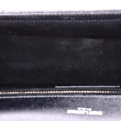 Large Saint Laurent Classic Monogram Envelope Satchel Mixed Matelasse Leather