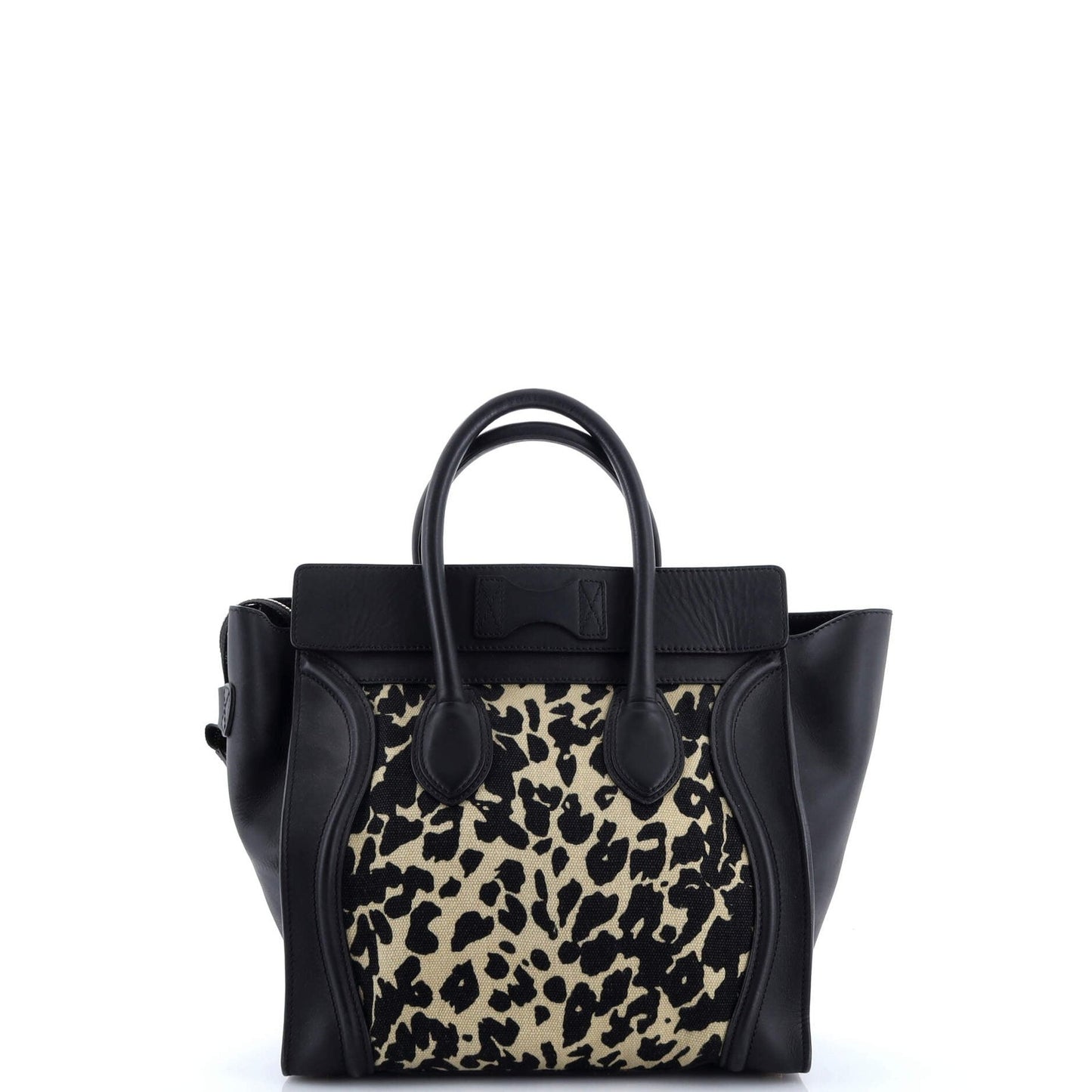 Celine Luggage Bag Printed Canvas And Leather Mini
