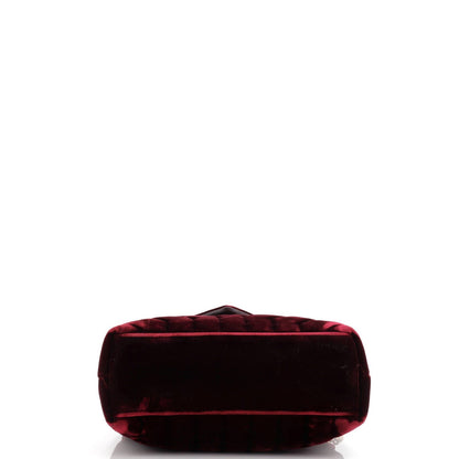 Saint Laurent Loulou Shoulder Bag Matelasse Chevron Velvet Small